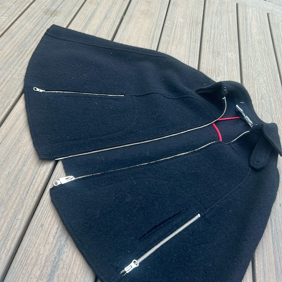 Armani Exchange 100% Wool Center Zip Poncho Size XS - Picture 3 of 12